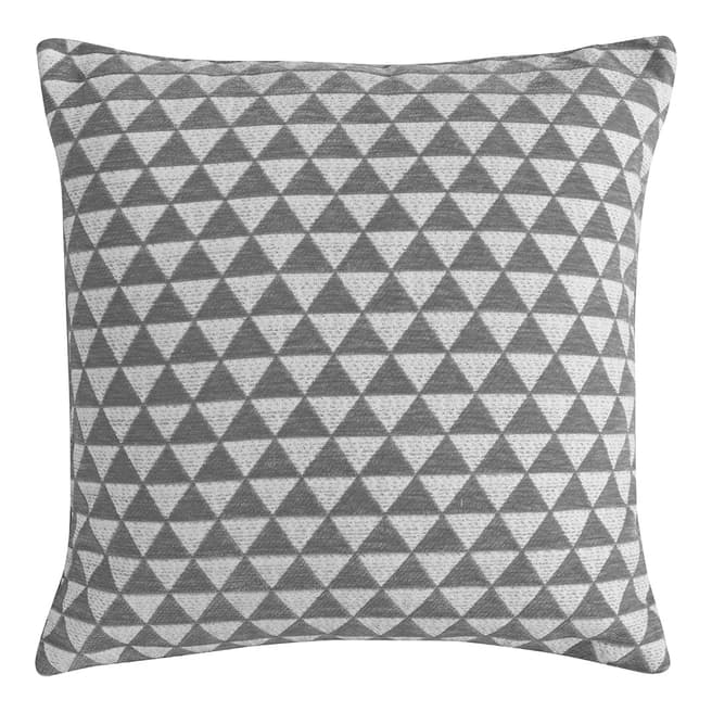 Gallery Living Grey Jacquard Triangles Cushion 45x45cm