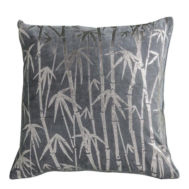 Gallery Living Grey Bamboo Palm Metallic 45x45cm Cushion