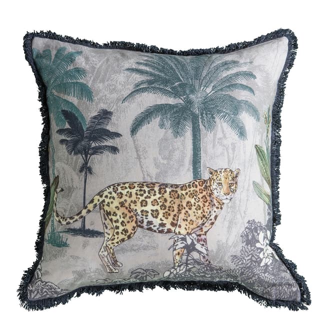 Gallery Living Leopard Fringe Cushion 45x45cm