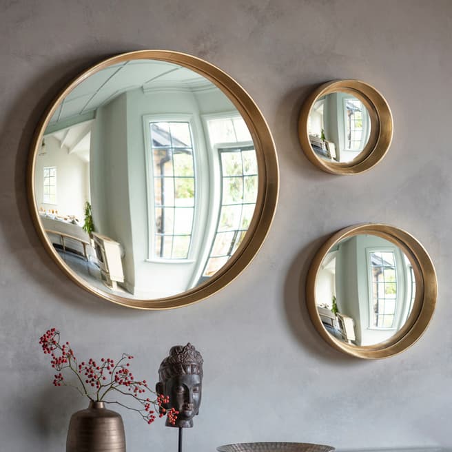 Gallery Living Gold Matanzas Convex Mirror 40x40cm