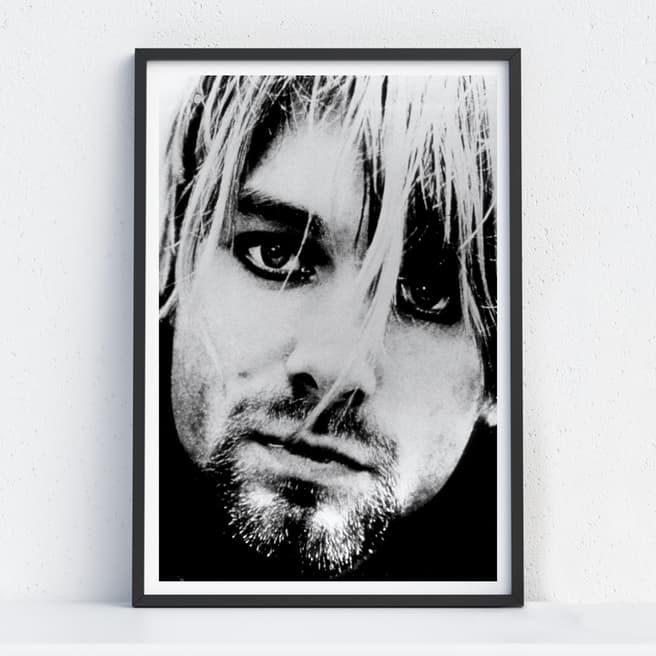 Iconic Prints Kurt Cobain 44x33cm Framed Print