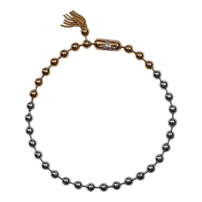 Vivienne Westwood Gold Black Olga Tassel Necklace