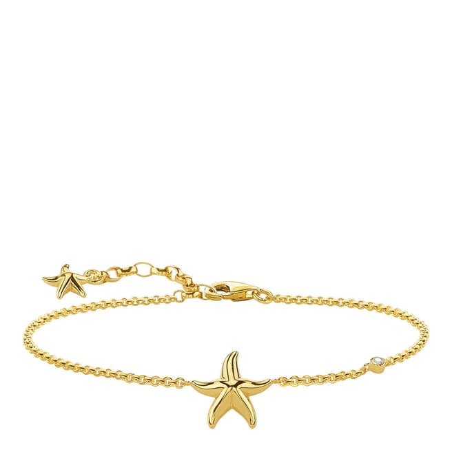 Thomas Sabo Gold Starfish Bracelet 19cm