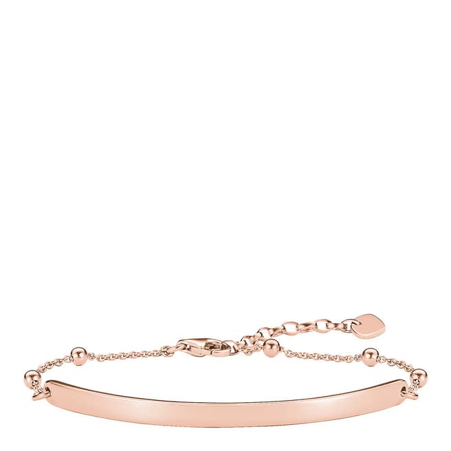 Thomas Sabo Rose Gold Sparkling Love Bridge Bracelet 18cm