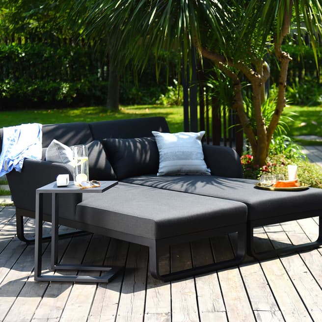 Maze Unity Double Sunlounger, Charcoal