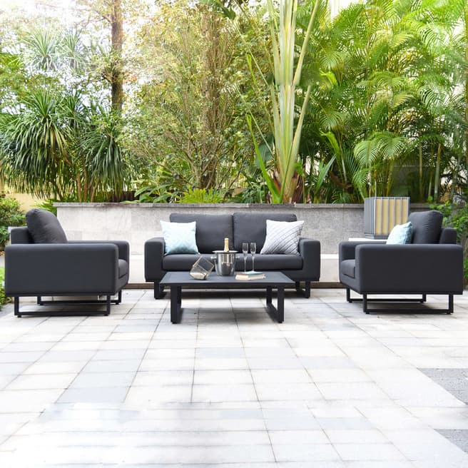 Maze Charcoal Ethos 2 Seat Sofa Set With Coffee Table