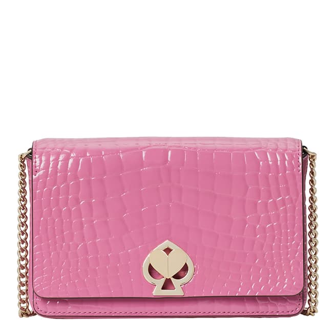 Kate Spade Pink Croc Chain Wallet