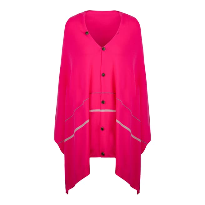 Duffy NY Pink Cashmere Knitted Poncho