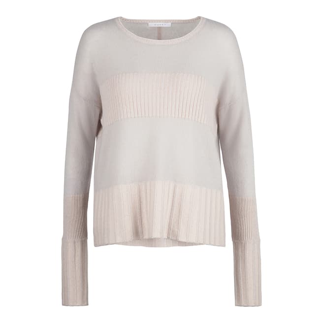 Duffy NY Beige Ribbed Cashmere Jumper