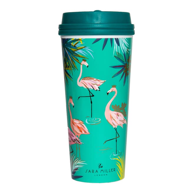 Sara Miller Flamingo Travel Mug