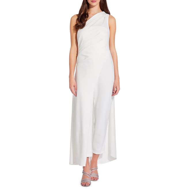 Adrianna Papell Ivory Knit Crepe Jumpsuit