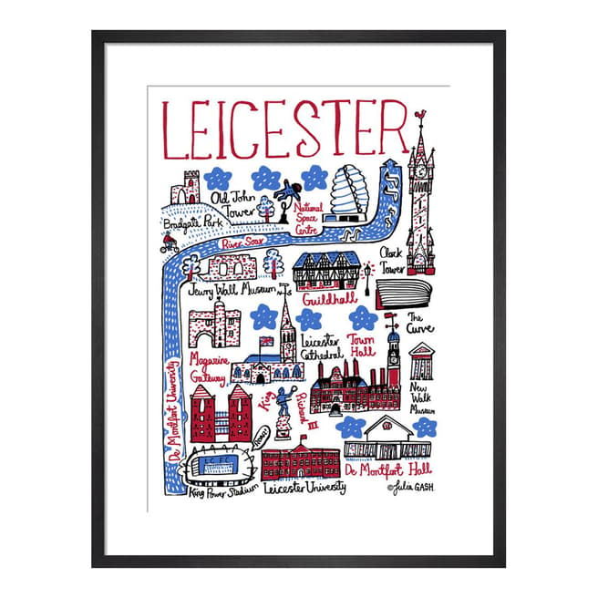 Julia Gash Leicester Cityscape 36x28cm Framed Print