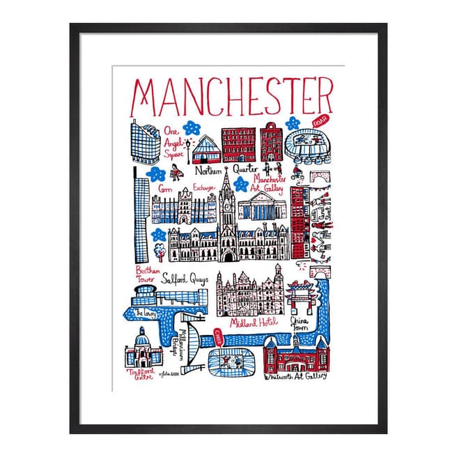 Julia Gash Manchester Cityscape 36x28cm Framed Print