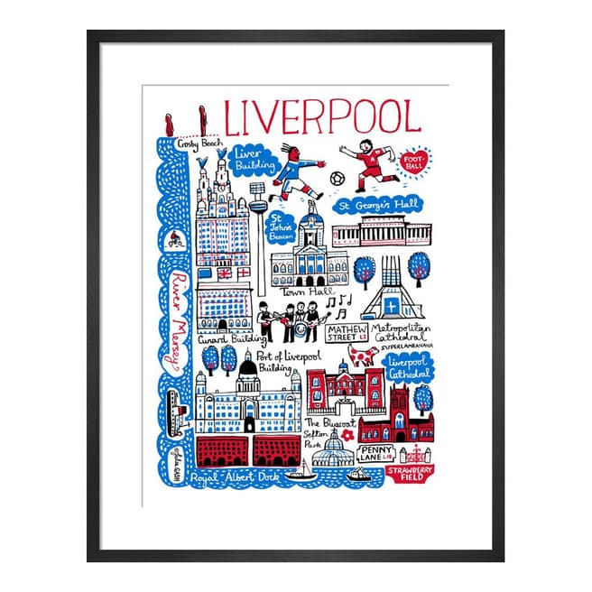 Julia Gash Liverpool Cityscape 36x28cm Framed Print