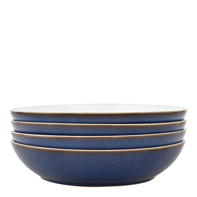Denby Set of 4 Imperial Blue Pasta Bowls
