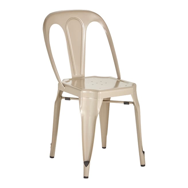 Fifty Five South Grange Champagne Finish Metal Chair