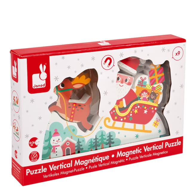 Janod Santa's Sleigh Magnetic Vertical Puzzle