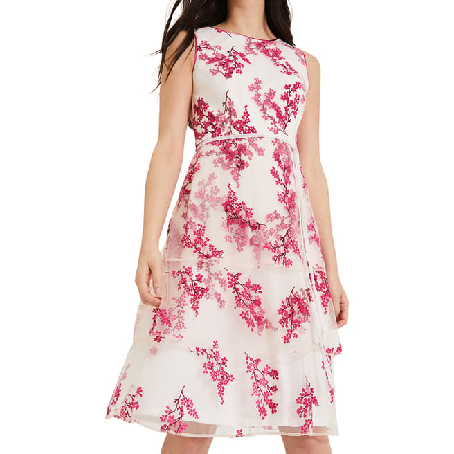 Phase Eight Ivory Floral Francine Dress