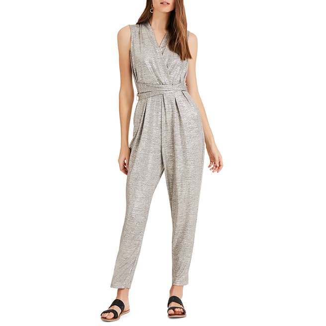 Phase Eight Grey/Gold Foil Frankie Jumpsuit