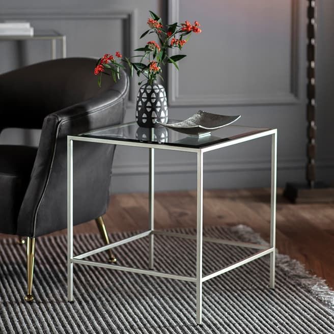 Gallery Living Hollister Side Table, Silver