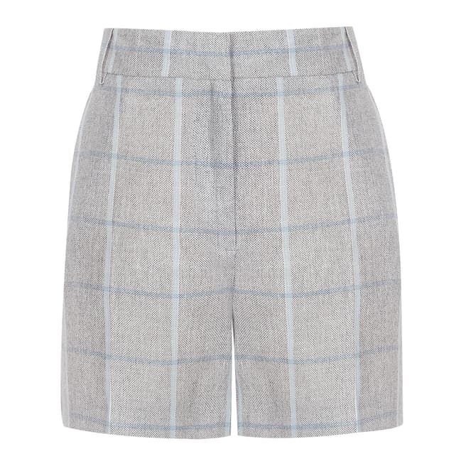 Reiss Grey/Blue Willow Windowpane Shorts