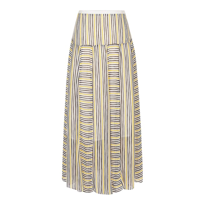 Reiss Multi Maggie Stripe Midi Skirt