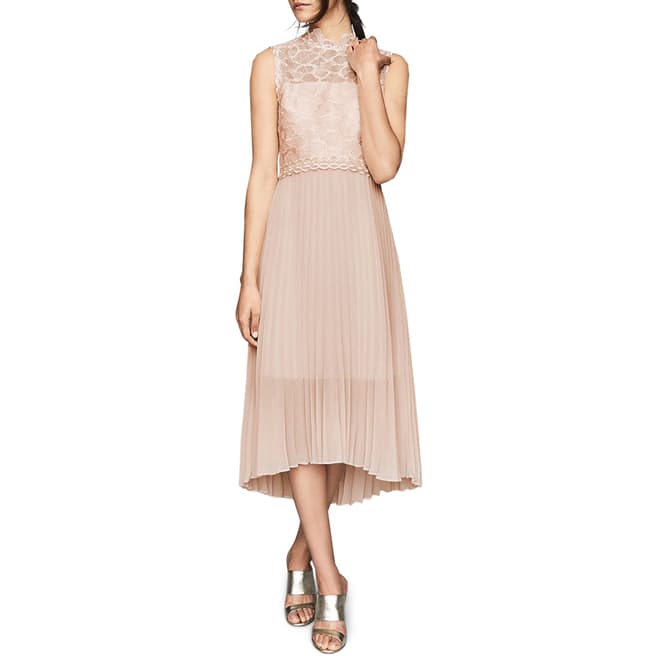 Reiss Nude Aideen Lace Dress