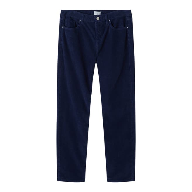Jigsaw Blue Dalston Straight Cord Trousers