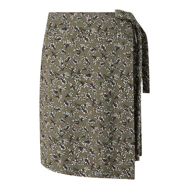 Jigsaw Khaki Sophelia Wrap Mini Skirt