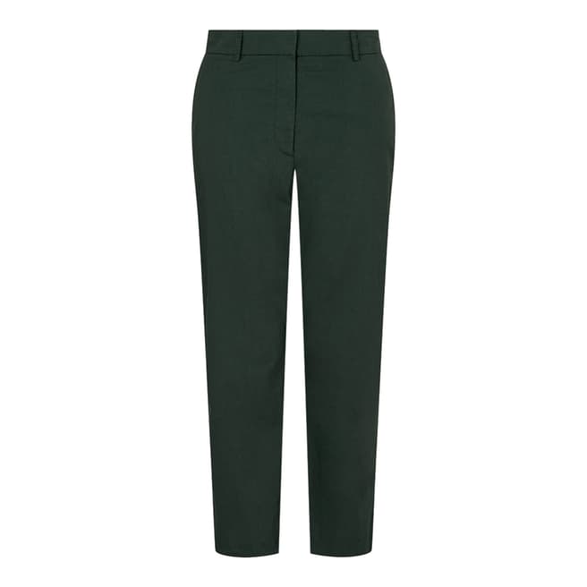 Jigsaw Green Poplin Crop Trousers