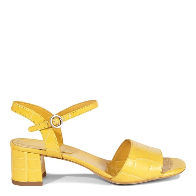 Jigsaw Yellow Luella Croc Heeled Sandals