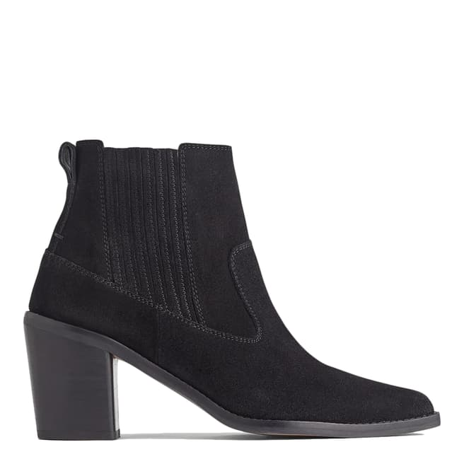Jigsaw Black Adrienne Suede Ankle Boots