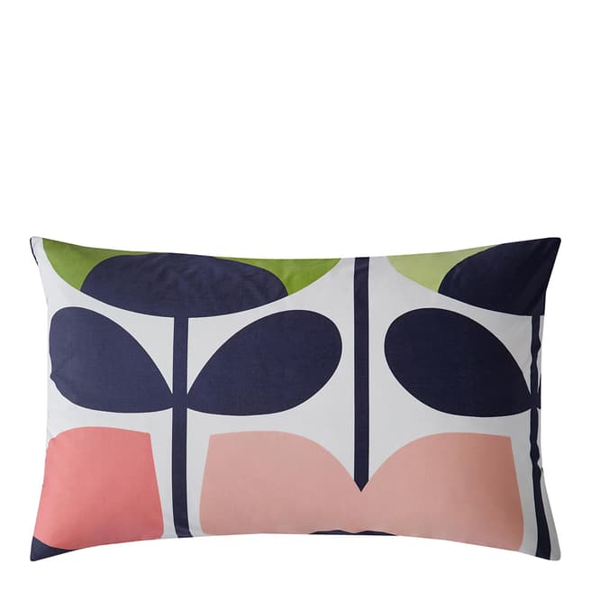 Orla Kiely Climbing Rose Pair of Housewife Pillowcases, Pale Rose