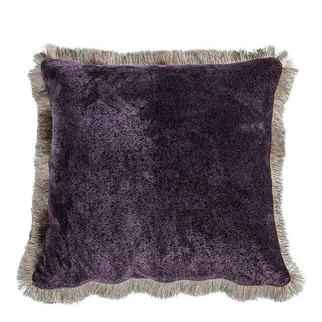 Gallery Living Plum Mottled Velvet Cushion 50x50cm
