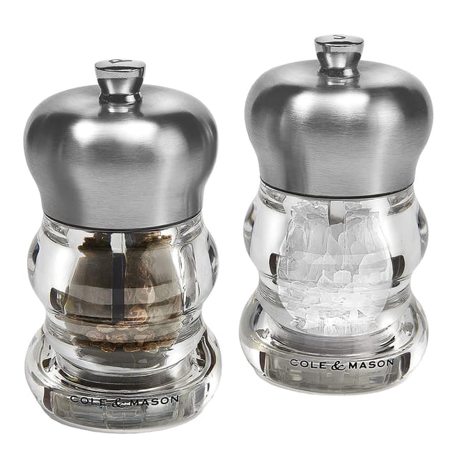 Cole & Mason Clear & Stainless Steel Ascot Gift Set, 10cm