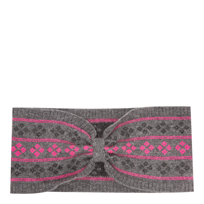 Laycuna London Grey/Pink Cashmere Headband