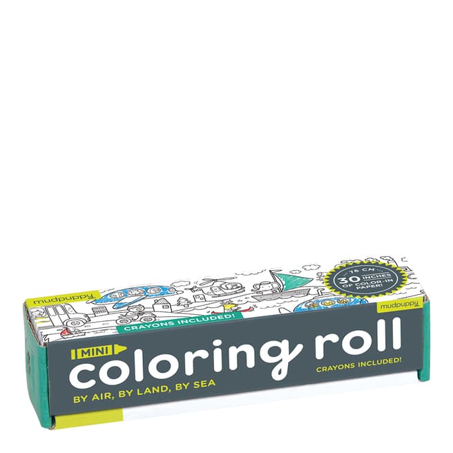 Mudpuppy By Air, Land and Sea Mini Colouring Roll