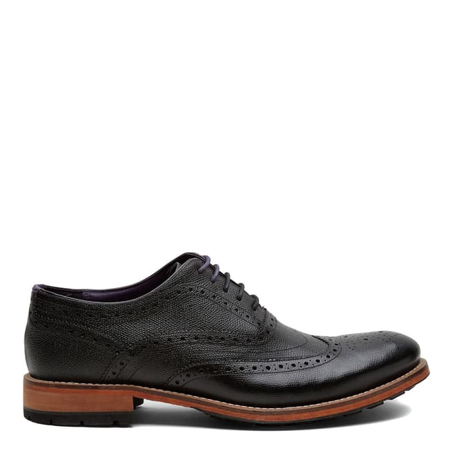 Ted Baker Black Guri9 Leather Brogue Shoe