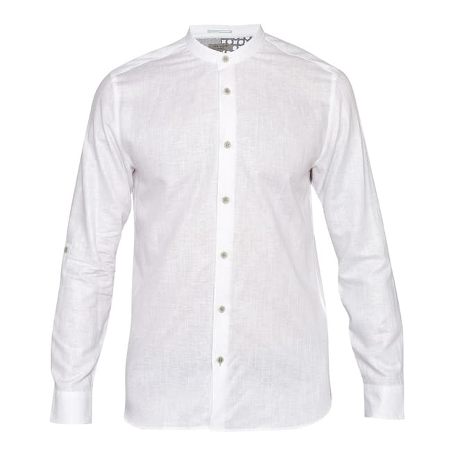 Ted Baker White Felday Cotton Linen Shirt