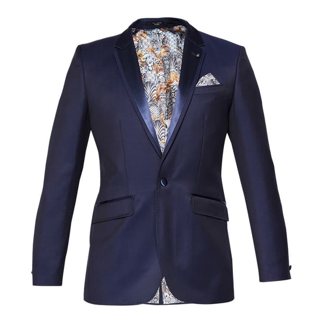 Ted Baker Navy Victorj Pashion Wool Dinner Jacket