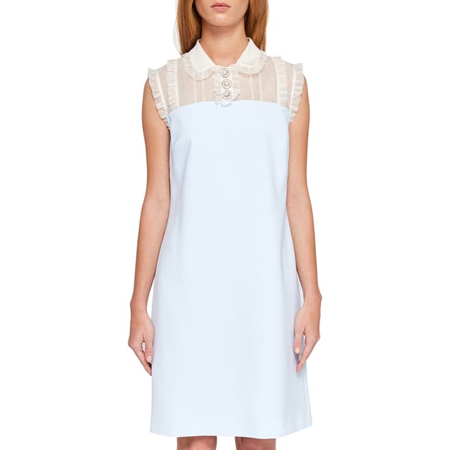 Ted Baker Pale Blue Kyilee Frill Detailed Tunic