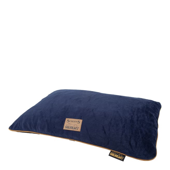 Scruffs Navy Bolster Orthopaedic Pillow Bed 90x60cm