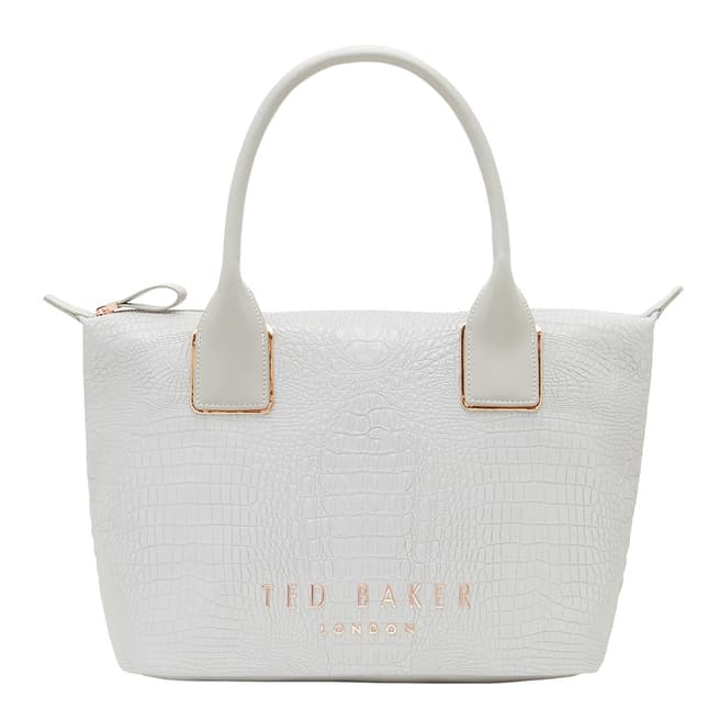 Ted Baker Light Grey Exotic Small Reflective Tote