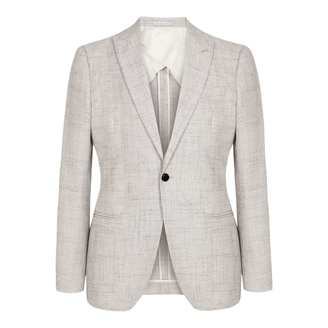 Reiss Light Grey Deeper Slim Suit Jacket