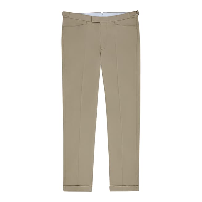 Reiss Taupe Shank Slim Stretch Suit Trousers