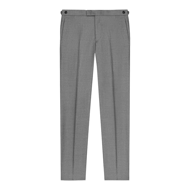 Reiss Grey Woking Slim Wool Suit Trousers