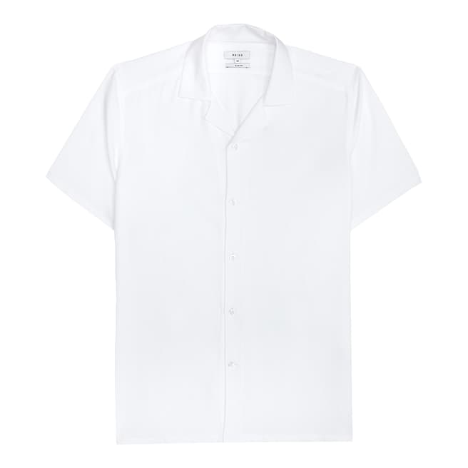 Reiss White Clint Short Sleeve Shirt