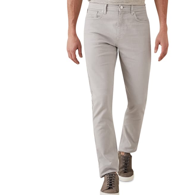 Reiss Light Grey Spruce Slim Stretch Jeans