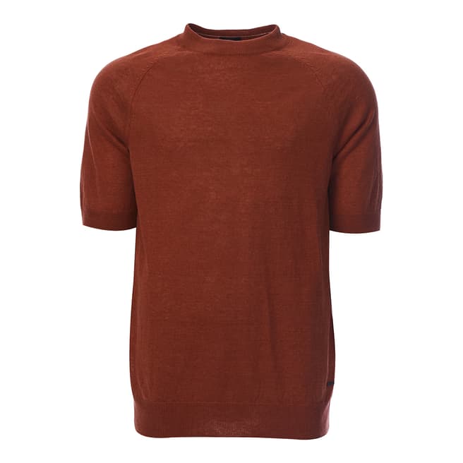 BOSS Red Tito Short Sleeve Linen Sweater