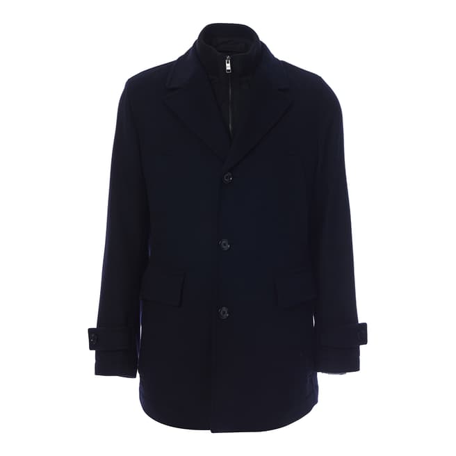 BOSS Dark Blue Conway Duffle Coat